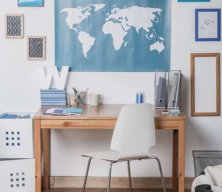bureau bleu astuces conseils